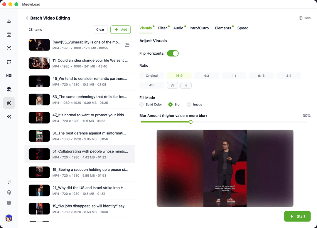 Bulk Video Editor